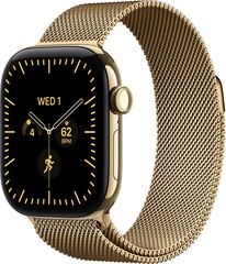 Apple Watch Series 12 46mm Radiant Gold Titanium Case with Milanese Loop Radiant Gold (S/M)
