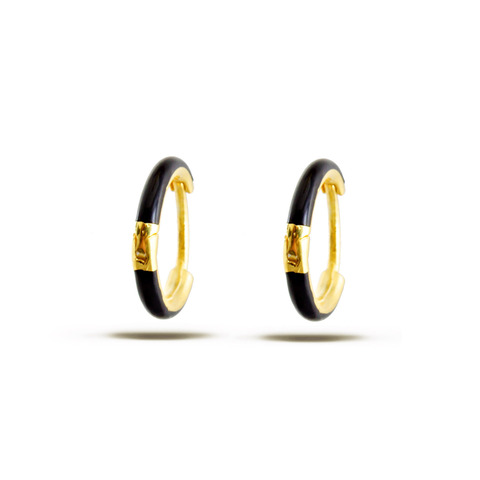Серьги Кассиопейя черные, позолота, серебро 925, позолота 18k 6