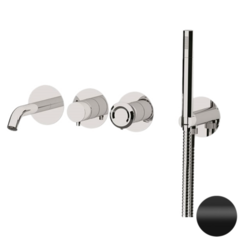 Remer Element ET53D2PNO Смеситель для ванны с душевым набором, цвет: черный матовый фото