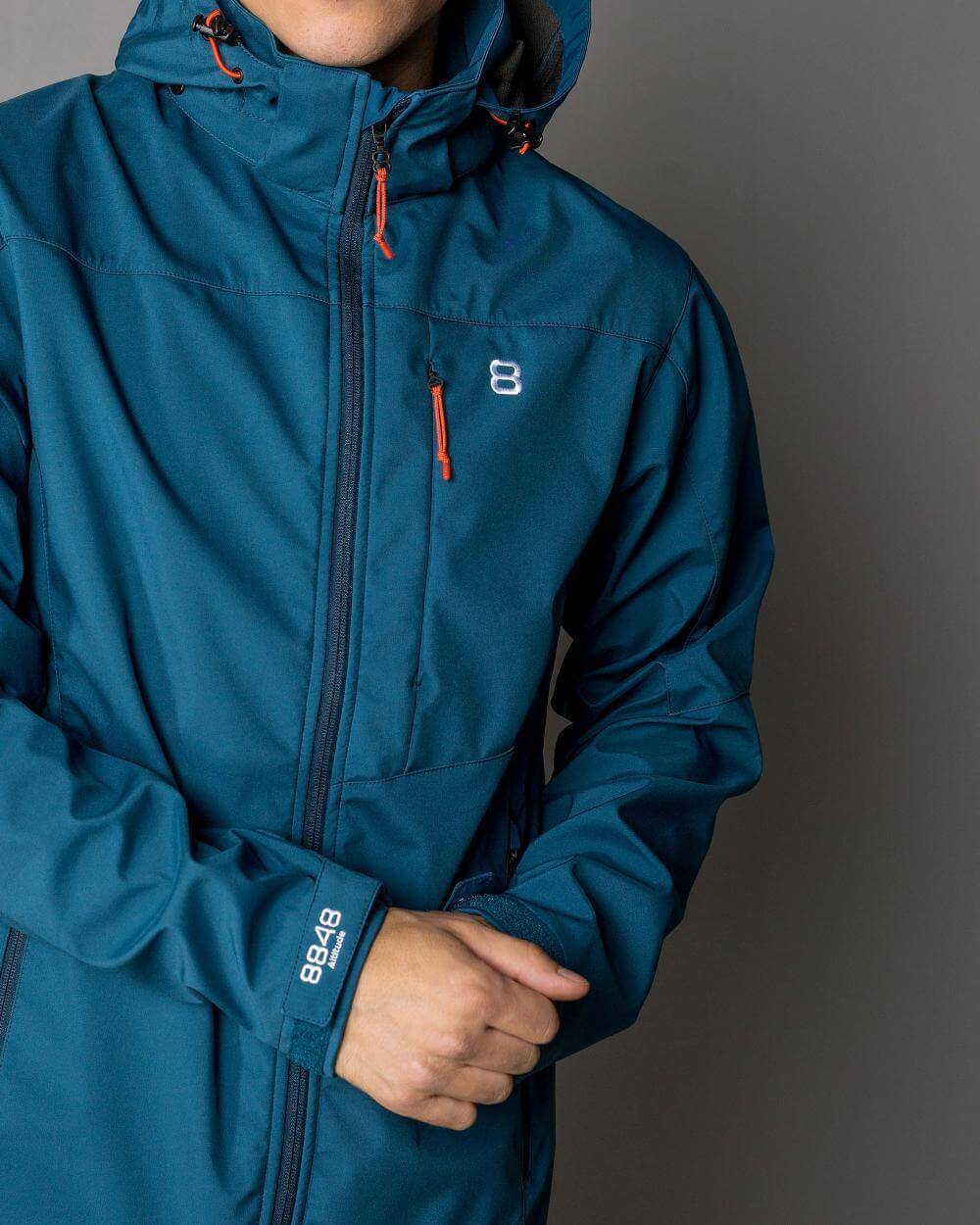 8848 Altitude Padore Softshell утепленная лыжная куртка мужская deep dive - 4