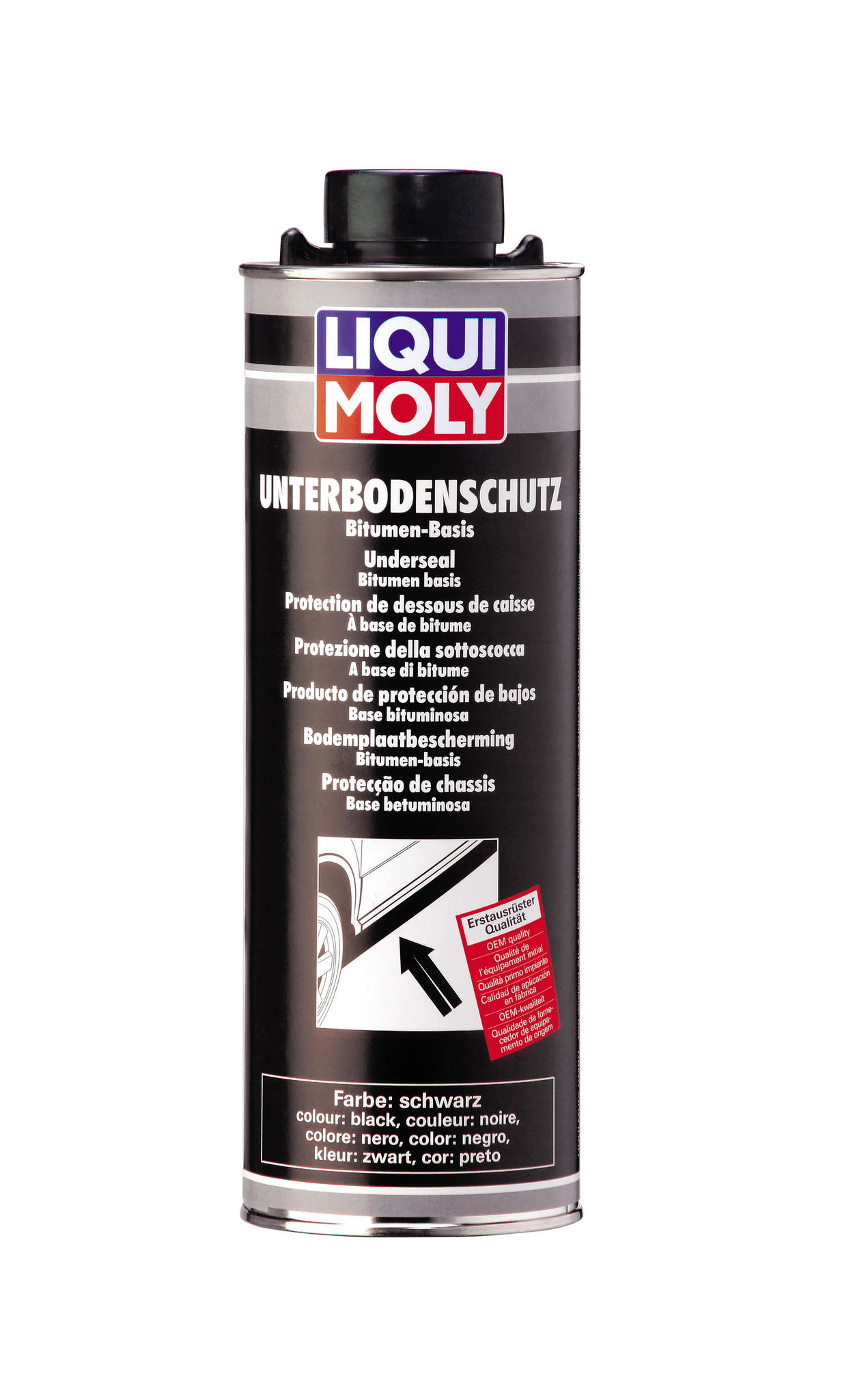 Антикор д/днища кузова битум/смола Liqui Moly Unterboden-Schutz Bitumen schwarz черный 1л