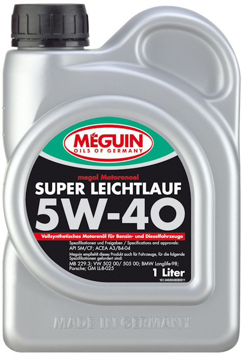 Meguin Motorenoel Super Leichtlauf 5W40 Синтетическое моторное масло