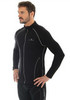 Brubeck Windproof Zip Top толстовка для бега мужская с ветрозащитной мембраной черная - 3