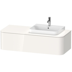 Duravit Happy D.2 Plus HP031KR2222 Столешница 16x1300x550мм для тумбы #HP4932, HP4942, HP4952 ,HP4962, HP4972 с вырезом справа, DX, цвет: белый глянцевый фото