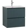 BelBagno UNO-MINI-500-2C-SO-AO База под раковину подвесная с фрезерованными ручками по всей длине фасада с двумя выкатн. ящ., Голубой Мат.,500x395x608