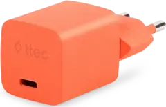 Зарядное устройство TTEC SmartCharger GAN 20W PD USB-C Travel Fast Chargerс каб USB-C 1,2м, неоновый оранжевый