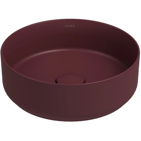 ISVEA Infinity 10NF65036-2R Раковина накладная 360*360*120 отверстия для смесителя отсутствуют, цвет бордовый матовый