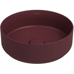 ISVEA Infinity 10NF65036-2R Раковина накладная 360*360*120 отверстия для смесителя отсутствуют, цвет бордовый матовый фото