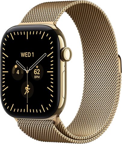 Умные часы Apple Watch Series 12 46 мм Radiant Gold Titanium Case with Milanese Loop (S/M) Сияющее золото | Radiant Gold