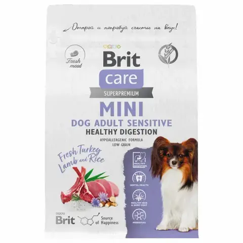 Brit Adult Sensitive Healthy Digestion сухой корм для собак мелких пород (индейка,ягненок) 400 гр