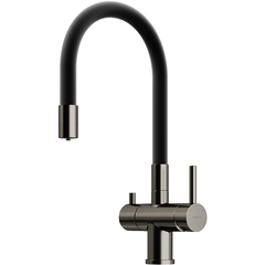 Sancos Lucia SC4004GG Смеситель для кухни с гибким изливом и возможностью подключения фильтра для воды, цвет: воронёная сталь фото