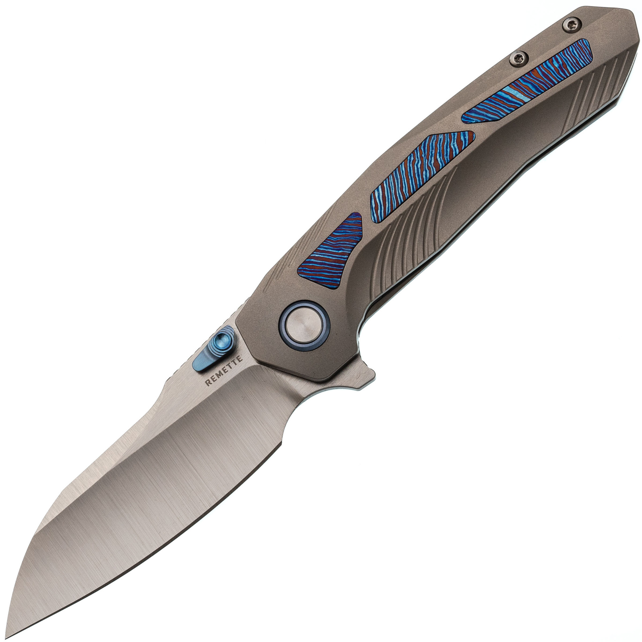 Складной нож Remette Kestrel, сталь S35VN, рукоять титан/Timascus