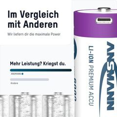 Аккумулятор D/Li-ion ANSMANN 1.5V 6000mAh/2шт
