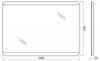 BelBagno SPC-CEZ-800-700-LED-TCH Зеркало с встроенным светильником и кнопочным выключателем, цвет: белый