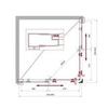BelBagno Uno UNO-195-A-2-85-P-CR Душевой уголок радиальный, ассиметричный, цвет: хром