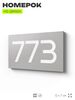 Номер на дверь 773, табличка на дверь для офиса, квартиры, кабинета, аудитории, склада, серая 120х70 мм, Айдентика Технолоджи