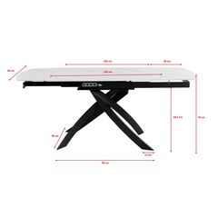 Стол раздвижной Twist Black 120(30+30)x90 см