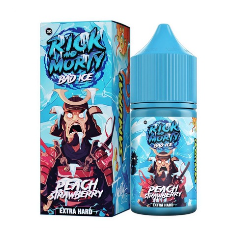 Rick & Morty Bad Ice Salt 2% Extra HARD 30 ml - Персик Клубника