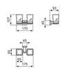 Ideal Standard Iom Square E2205AA Стакан для зубных щеток двойной