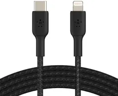 Кабель Belkin BoostCharge Lightning To USB-C Braided Silicone Cable 1м черный