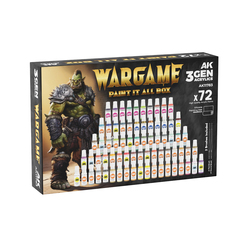Набор красок AK Interactive Wargame Paint It All Box 72 Colors 3GEN, 72 краски