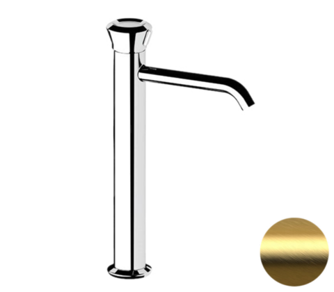 Remer Element ET11LXLBG Смеситель для раковины высокий, цвет: золото брашированное