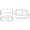 Sancos Urban UR120-1EG Тумба подвесная, 119x45x55, цвет: дуб галифакс натуральный