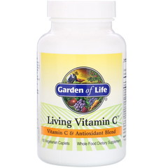 Garden of Life, Living Vitamin C, 60 растительных капсуловидных таблеток