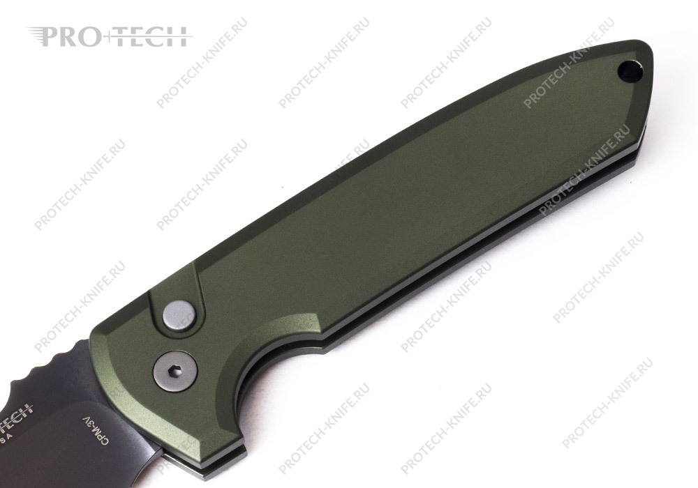 Нож Pro-Tech Rockeye Green Smoky Gray DLC 3V Exclusive - фотография 