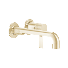 Gessi Inciso 58088#246 Встраиваемый смеситель для раковины с изливом 219-189мм (внешние части), цвет: золото фото