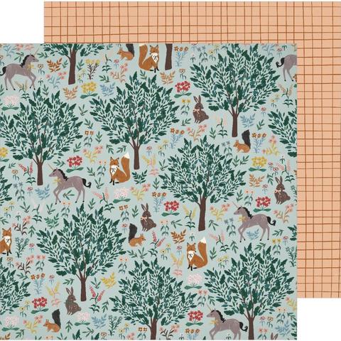 Лист двусторонней бумаги Magical Forest от Crate Paper -30х30см