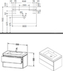 Duravit L-Cube LC6927O2222 Тумба с раковиной подвесная, глянцевая белая 80