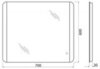 BelBagno SPC-CEZ-800-700-LED-TCH Зеркало с встроенным светильником и кнопочным выключателем, цвет: белый