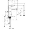 Hansgrohe Metris 31074000 Смеситель для раковины однорычажный с донным клапаном
