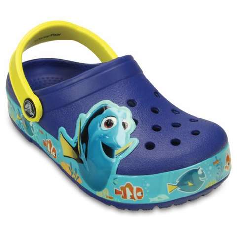 Сабо Crocs clogk Croslights Dory светящиеся рыбка Дори