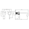 Gessi Inciso 58088#246 Встраиваемый смеситель для раковины с изливом 219-189мм (внешние части), цвет: золото