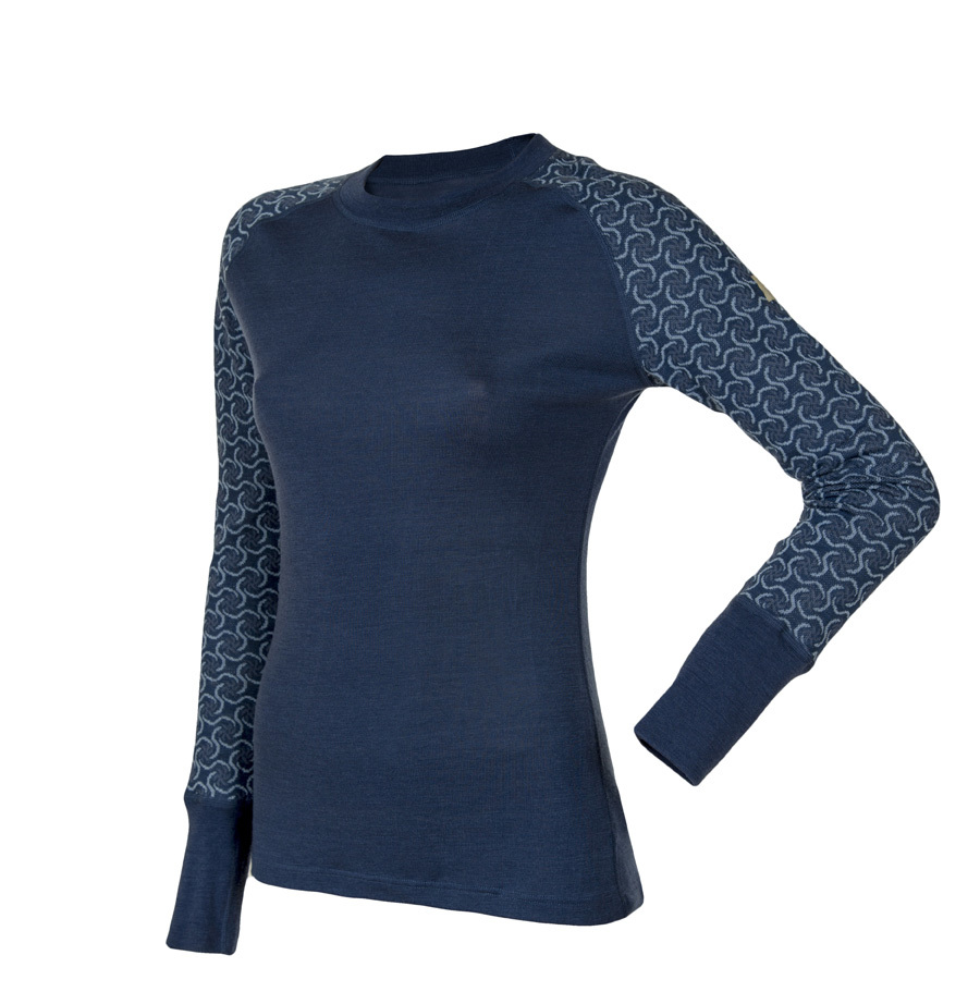 Janus Merino Wool женская терморубашка темно-синяя