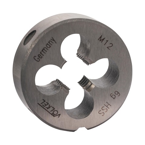 Плашка М12х1,75 DINEN22568 HSS 6g 38х14мм Volkel 27450