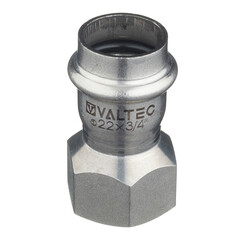 Соединитель Valtec нерж. сталь с вн.р. 22х3/4