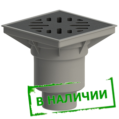 ТП-606 Трап дворовой с чугунной решеткой с незамерзающим устройством и грязеуловителем Dn110/160