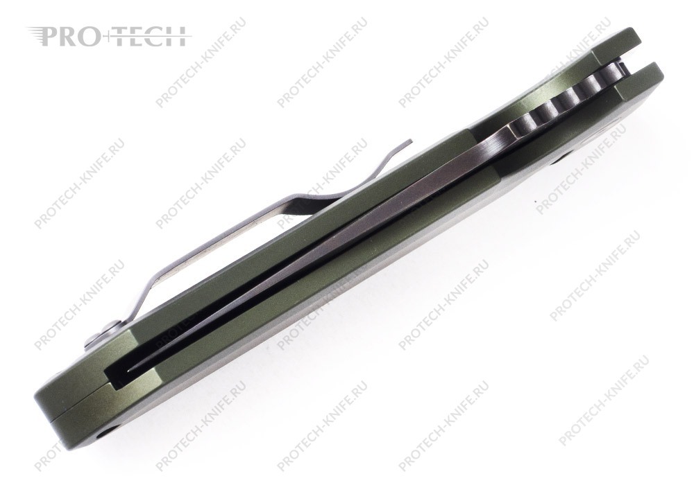 Нож Pro-Tech Rockeye Green Smoky Gray DLC 3V Exclusive - фотография 