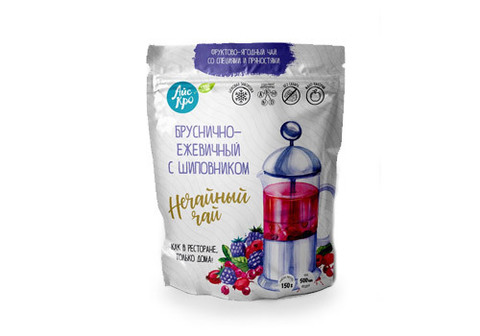 Бруснично-ежевичный чай с шиповником, 150г
