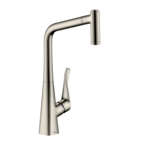 Hansgrohe 73801800 Смеситель для кухни с выдвижным изливом и лейкой