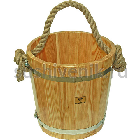 Ведро для бани Bentwood, 15 л (натуральный) - 3