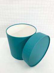 Цилиндр одиночный с завальцовкой, 21*21 см, Синий травяной, 1 шт.