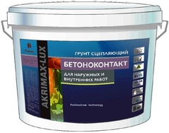Бетоноконтакт «AKRIMAX-LUX» - универсальная сцепляющая грунтовка для наруж и внут. работ 12кг (48)