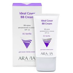 BB-крем увлажняющий SPF-15 Ideal Cover BB-Cream Vanilla 01, туба 50 мл, ARAVIA Professional
