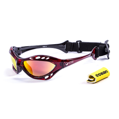 Спортивные очки OCEAN Cumbuco Transparent Red / Revo Orange Polarized lenses