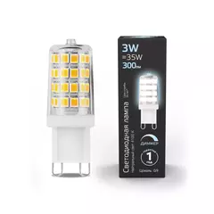 Лампа Gauss LED 3W G9 AC185-265V 300 lm 4100K керамика диммир. 107309203
