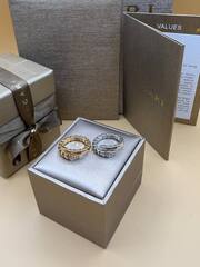 Кольцо ЗМЕЯ-SERPENTI одинарное с камнями на голове lux качество rose/white VGOLD